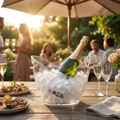 Vin / champagne køler klar plast 4L