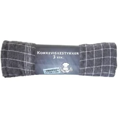Viskestykke mørkegrå 3-pk. Str 50cm x 70cm