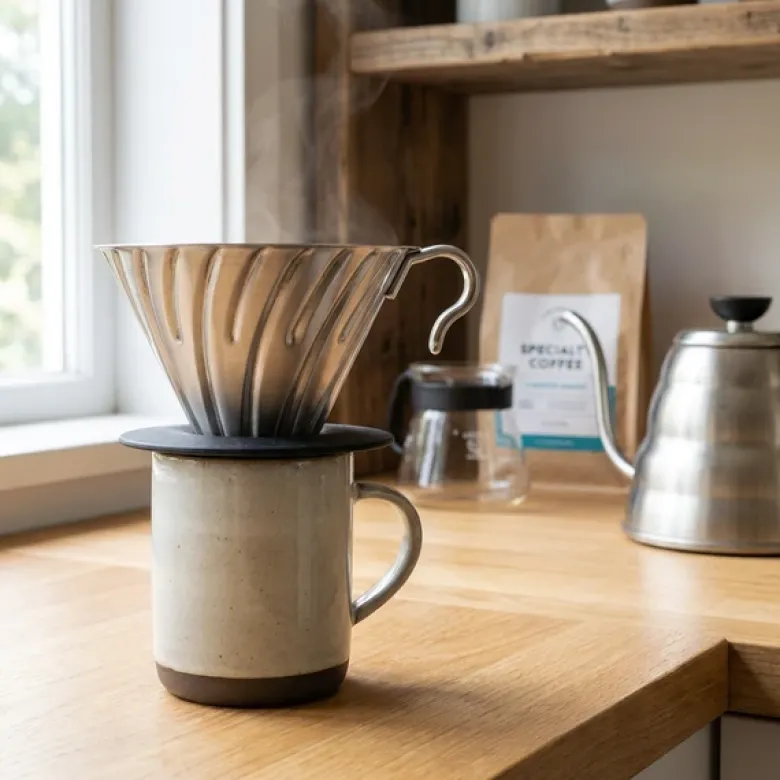 V60 Metal Dripper 02 / Sølv - Hario